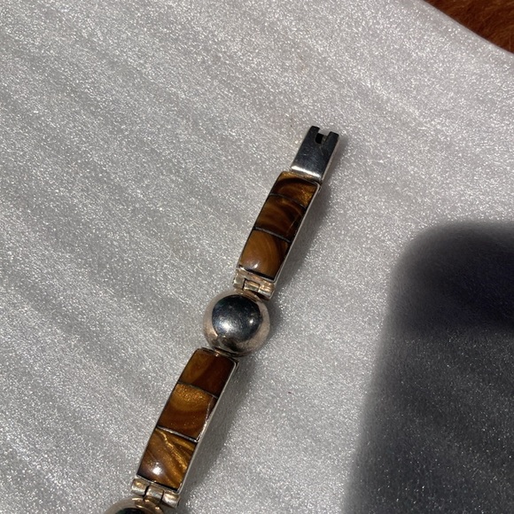 925 tiger eye 7” bracelet. - Picture 4 of 7